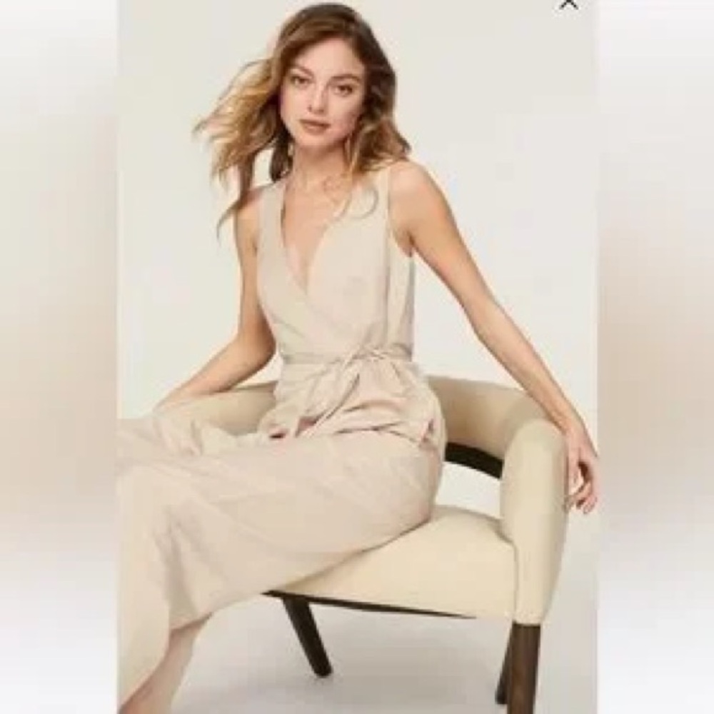Rosetta Getty Tan jumpsuit Sundress - Picture 2 of 8